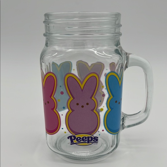 Other - Peeps Bunnies Glass Jar Mug - Pink, Purple, Blue 2023